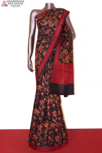 Floral Exclusive Pure Printed Silk Saree